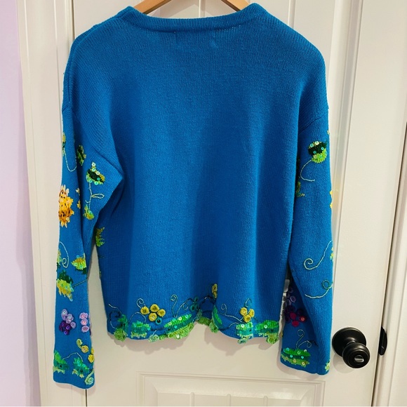 Vintage 90’s Fruit Jane’s Closet Sequined Cardigan Sweater - Picture 4 of 4